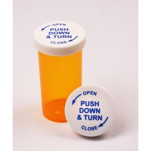 Child Resistant Amber Vials - 60 Dram