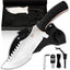Tracker D2 Bushcraft Survival Knife Set - Ultimate Outdoor Companion (Black & Orange) - Korvel