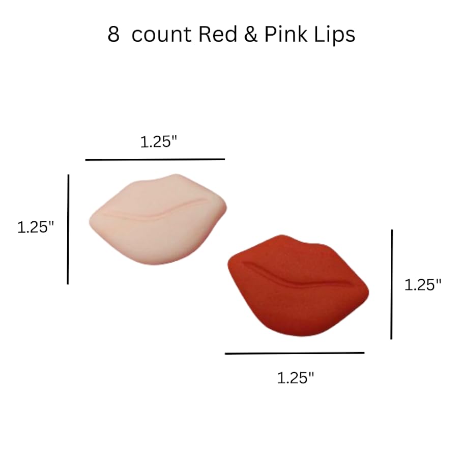 Decoraciones Comestibles para Pasteles de San Valentín - Icing Real en Forma de Labios