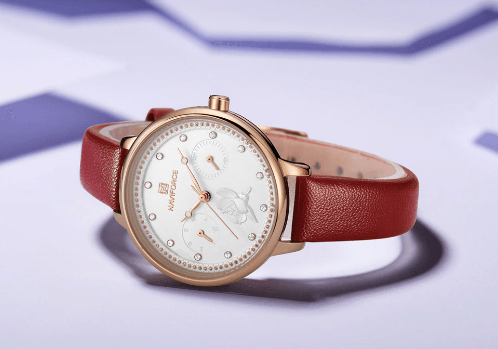 Montre de Luxe Élégante pour Femme avec Double Zircon et Chronomètre