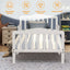 Classic Wood Toddler Bed Frame with Safety Guardrails - White