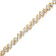Pulsera de Tenis S-Curve de Diamantes Chapada en Oro Amarillo de 14K - 7"