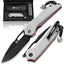 Sentinel Adventure Folding Knife Gift Set - Black Blade with G10 Handle - Korvel