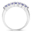Bague en argent sterling .925 avec tanzanite véritable de 1,54 carat