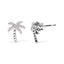 10K White Gold Diamond Palm Tree Stud Earrings