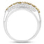 Anillo de Compromiso de Diamantes Amarillos y Blancos de 1.91 Quilates en Plata de Ley