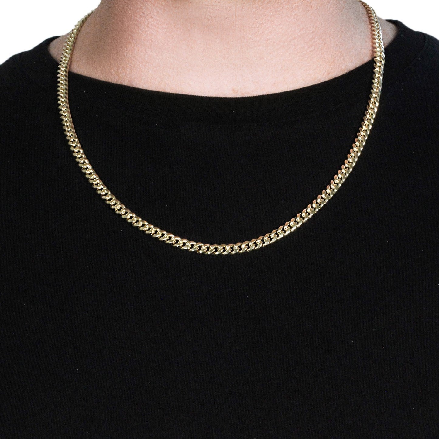 10k Yellow Gold Semi Solid Miami Cuban Chain - 5.00 mm