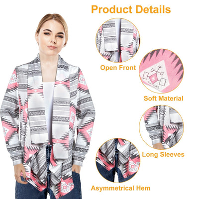 Cardigan à manches longues ouvertes pour femmes - Léger et respirant