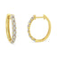 Boucles d'oreilles créoles en diamant en or bicolore 10KT
