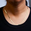 Unisex Solid 14K Yellow Gold Herringbone Chain Necklace - 18"