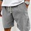 Men's Corduroy Jogger Shorts with Drawstring and Pockets