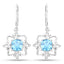 5.30 Carat Genuine Swiss Blue Topaz Sterling Silver Earrings