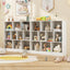 Organisateur de rangement en bois de 41 pouces avec 10 cubes - Blanc