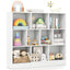 Organisateur de rangement en bois de 41 pouces avec 10 cubes - Blanc