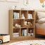 Librero independiente de 8 cubos de 41 pulgadas para niños - Madera natural