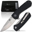 Premium Peasant Folding Pocket Knife Gift Set for Adventurers (Silver & Black) - Korvel
