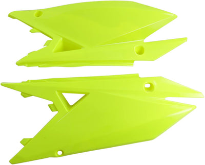 Neon Yellow UFO Side Panel Cover Set for Suzuki RMZ450 & RMZ250 (2018-2021) - Korvel
