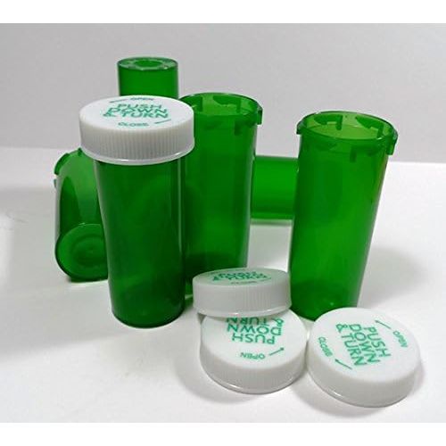 Child Resistant Green Vials - 8 Dram Storage Solution