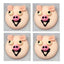 Edible Royal Icing Decorations - Piggy Face - 4 Count