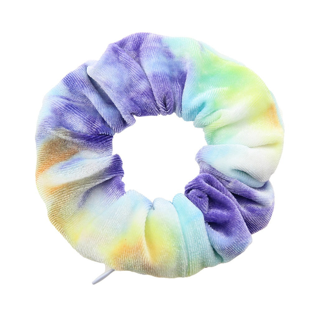 Tie dye velvet zipper large intestine loop - Korvel
