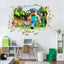 Minecraft run away My World Wall Stickers Living Room Children's Room Removable Decorative PVC Stickers - Korvel