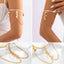 Ethnic style, personalized metal iron chain, arm chain, niche, simple, open-ended arm bracelet, arm ring, female - Korvel
