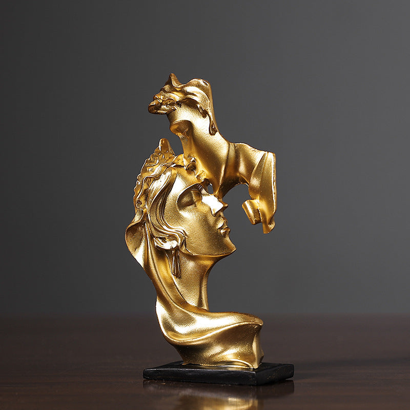Abstract art couple decoration living room wine cabinet study decoration figure sculpture handicrafts - Korvel