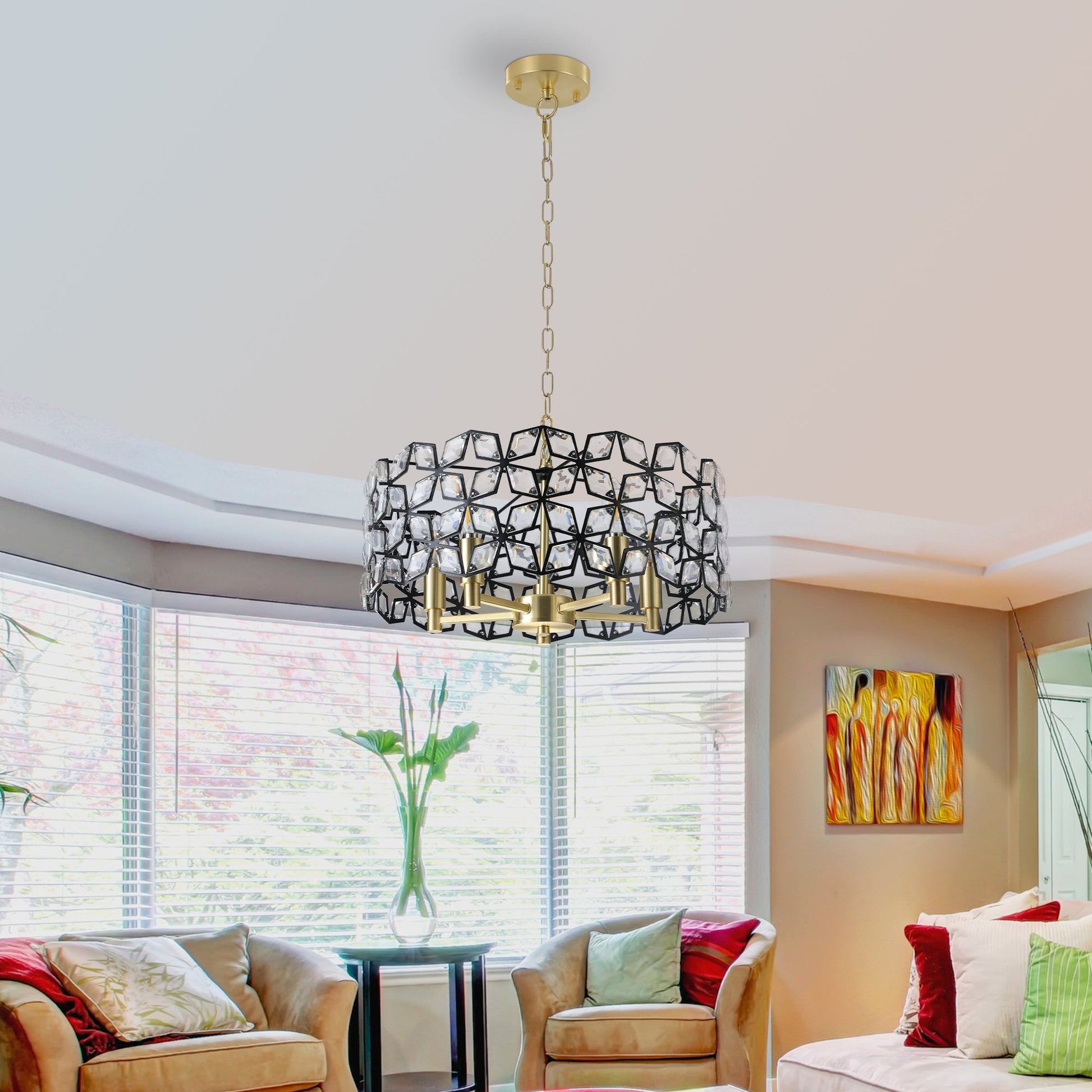 Modern Crystal Chandelier for Living-Room Round Cristal Lamp Luxury Home Decor  Light Fixture - Korvel
