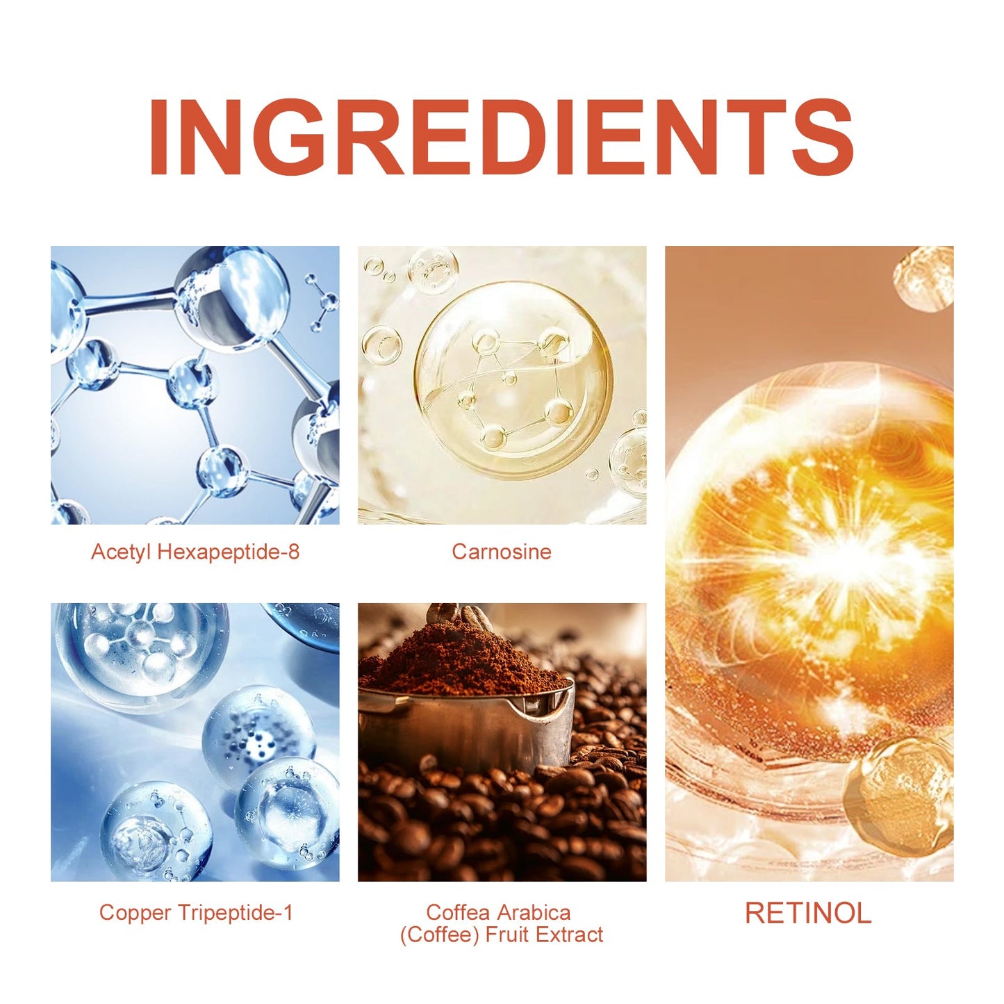 Crème pour les yeux revitalisante avec rétinol et polypeptides