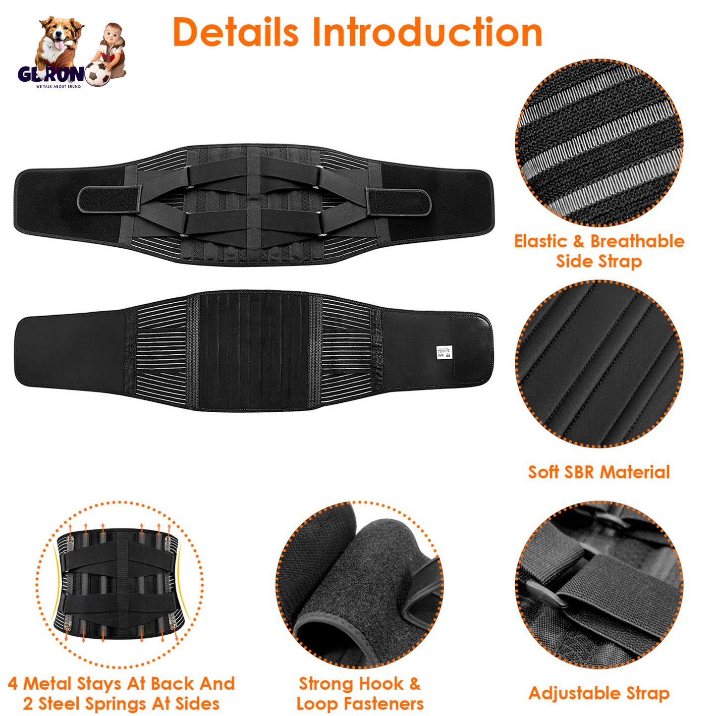 GBruno Back Support Brace for Enhanced Comfort
