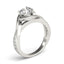 14k White Gold Split Band Bypass Diamond Engagement Ring