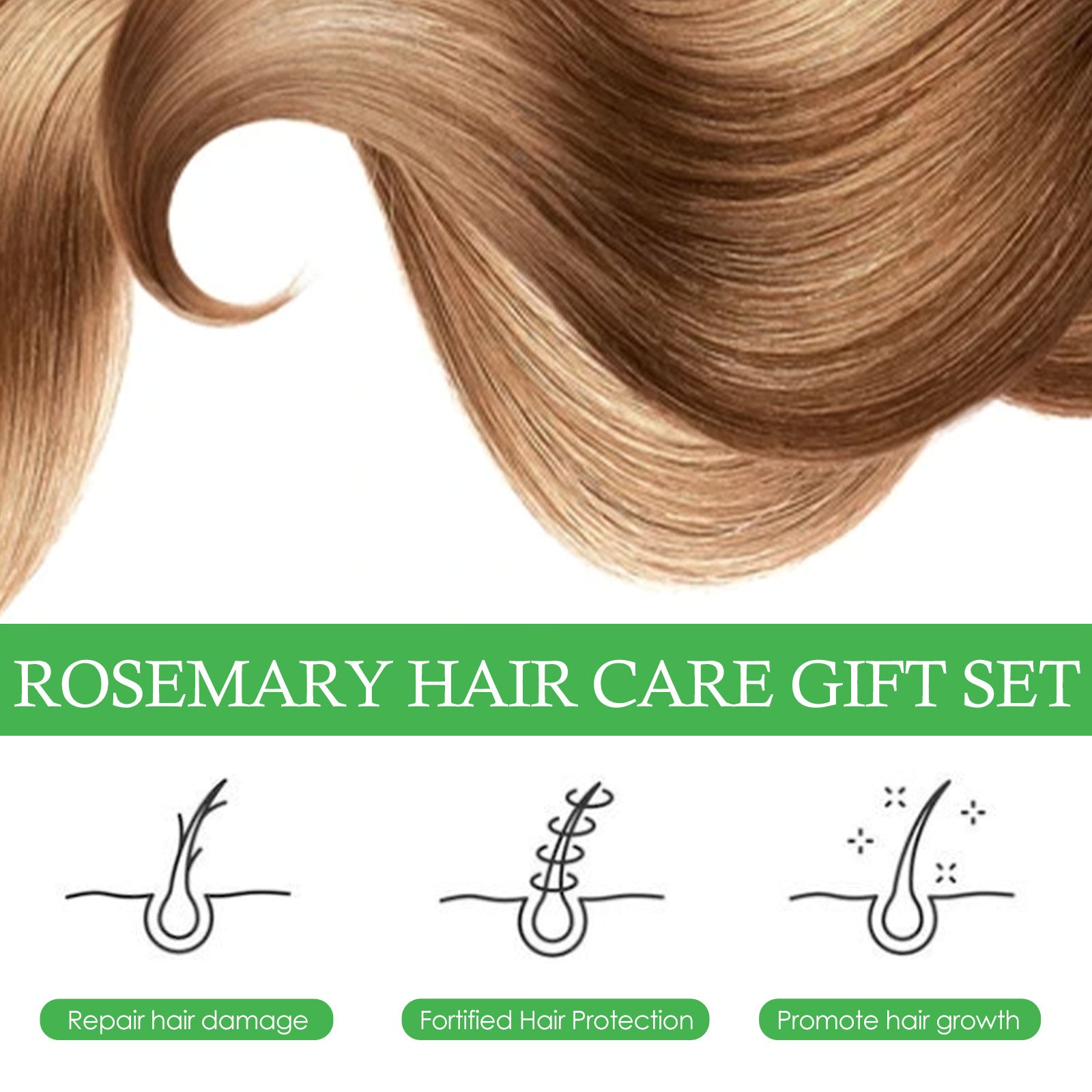 Rosemary Hair Care Nourish Hair Soft Fluffy Strong Moisturizing Root Hair Care Gift Set - Korvel