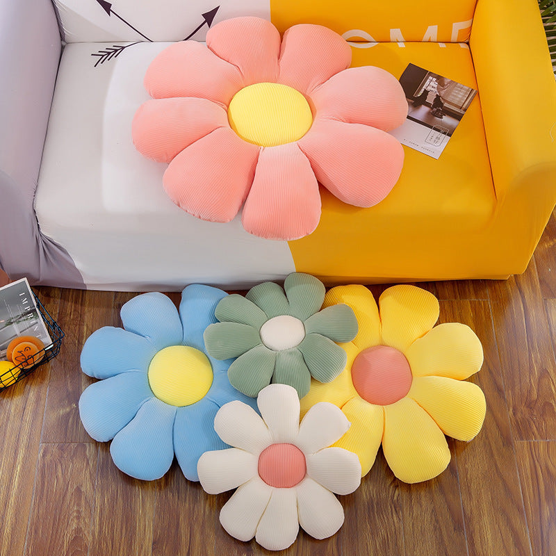 Daisy Flower Shaped Office Cushion, Computer Cushion, Sun Flower Tatami Cushion, Flower Petal Pillow, Cute Packaging - Korvel