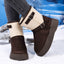 Botas de Nieve de Piel con Forro de Piel para Mujeres - Comodidad Estilosa