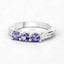 Bague en argent sterling .925 avec tanzanite véritable de 1,11 carat