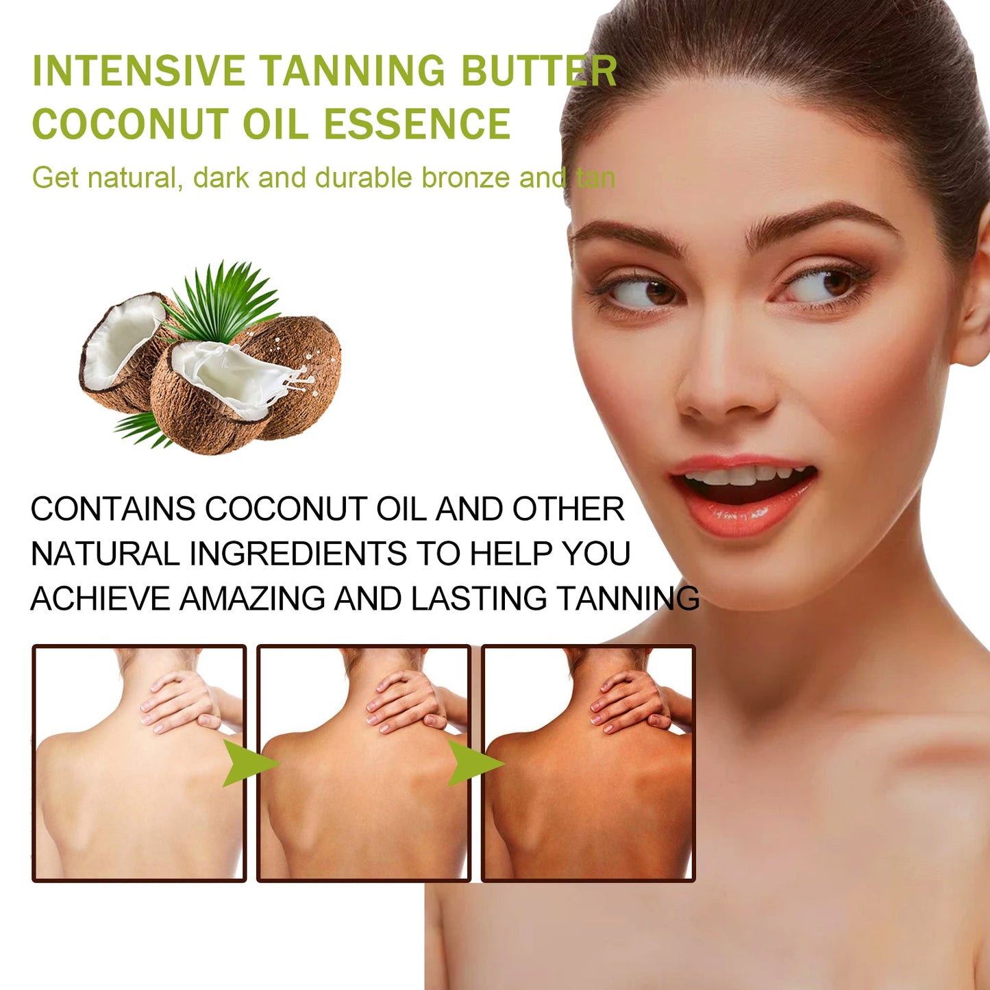 Intensive Tanning Butter, Outdoor Sunbathing Evenly Helps Tan To Create Tan Skin Moisturizing Cream - Korvel