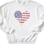 American Flower Heart Sweatshirt