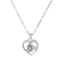 Diamond studded heart-shaped projection necklace in 100 languages. I love you, heart-shaped pendant, couple necklace - Korvel