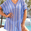 Angel Wings Openwork V-Neck Short Sleeve Cover Up - Korvel