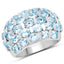 Bague de fiançailles en argent sterling avec topaze bleue véritable de 5,51 carats