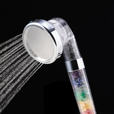 Seven-Color Crystal Gravel Handheld Shower