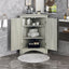 Oak Triangle Bathroom Storage Cabinet with Adjustable Shelves, Freestanding Floor Cabinet for Home Kitchen - Korvel