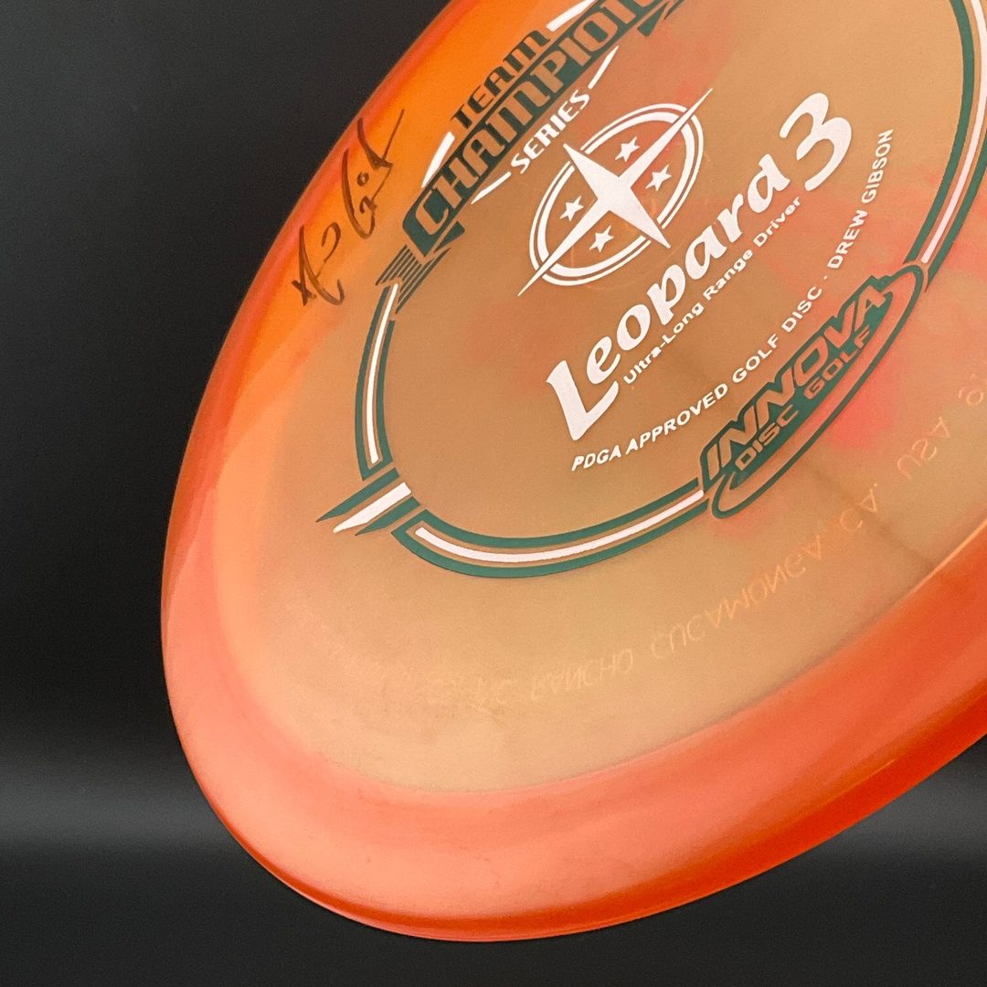 Disque Luster Champion Leopard3 - Signé par Drew Gibson