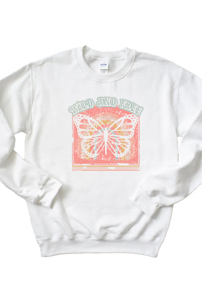 Wild & Free Butterfly Sweatshirt 4245 - Korvel