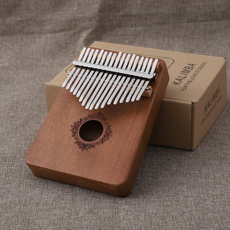 17 Keys Kalimba Thumb Piano High Quality Wood Mahogany Body Musical Instruments With Learning Book Tuning Hammer Kalimba Piano - Korvel