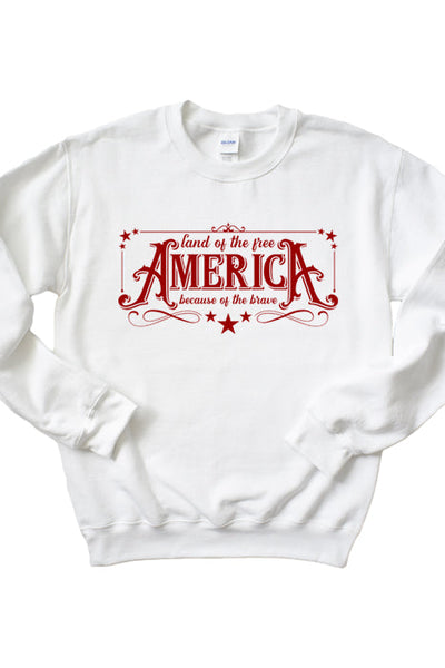 Land of the Free Cozy Sweatshirt