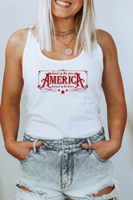 Land of the Free Racerback Tank Top - Korvel