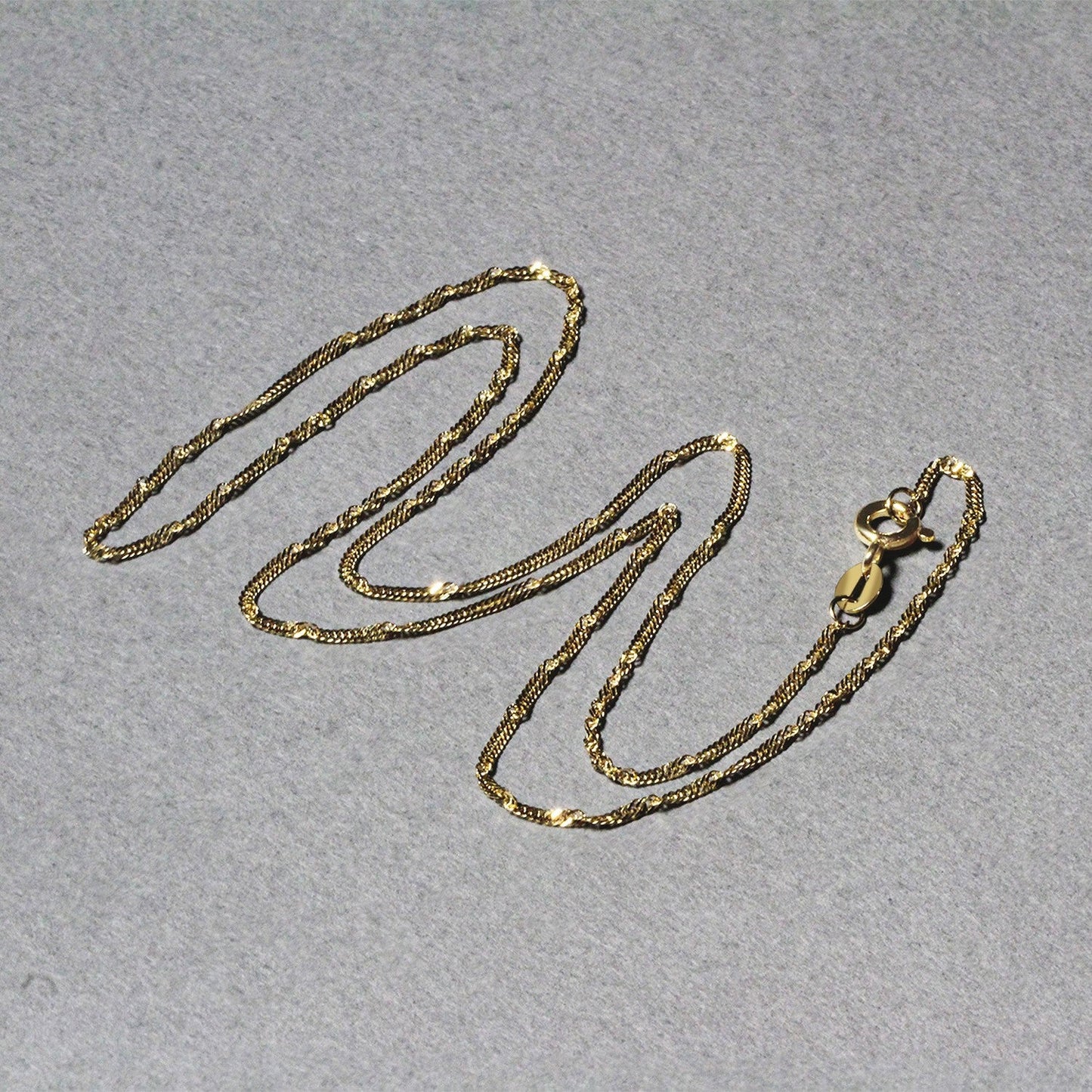 14k Yellow Gold Singapore Chain - 1.5mm Elegance