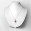 3.90 Carat Genuine Pink Tourmaline and White Diamond Pendant