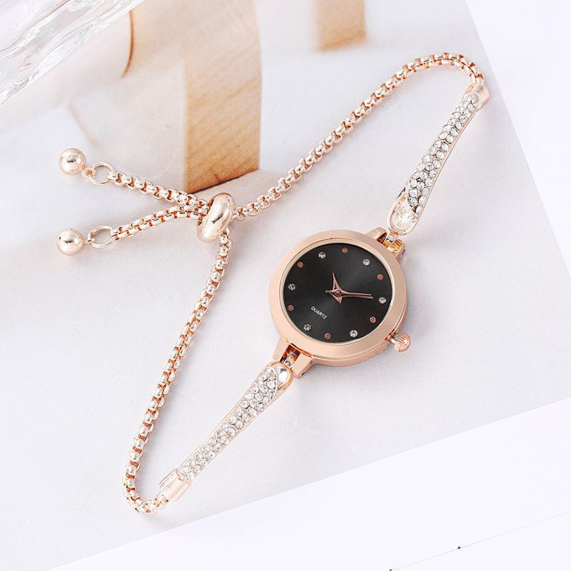 Elegant Girls' Bracelet Watch with Diamond Inlay